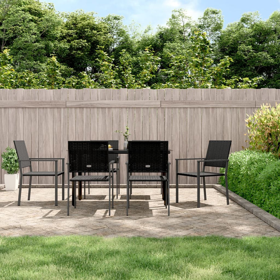 7-delige Tuinset poly rattan en staal