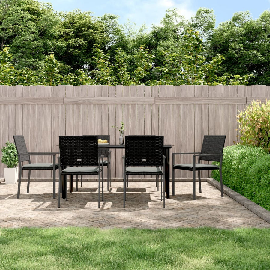 -Delige Tuinset Met Kussens Poly Rattan En Staal 7 160 cm tafellengte Ja