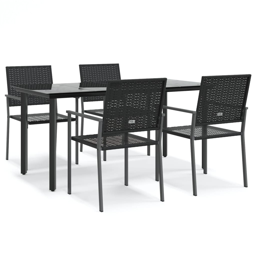 -Delige Tuinset Poly Rattan En Staal 5 160 cm tafellengte Nee