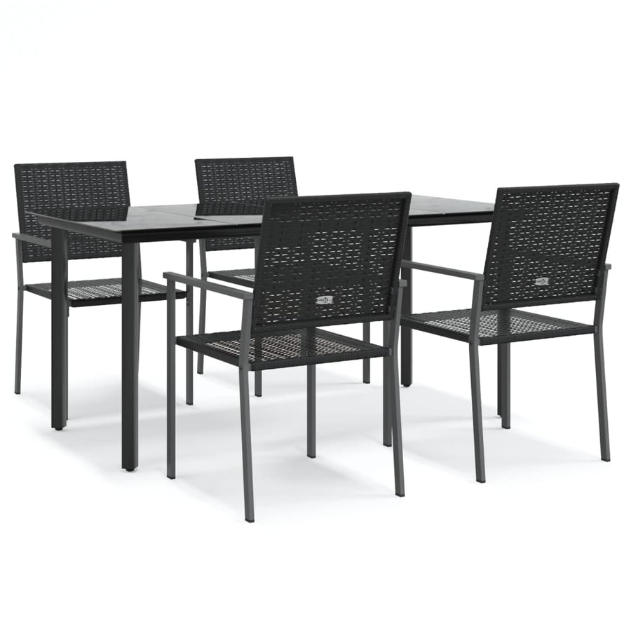 -Delige Tuinset Poly Rattan En Staal 5 160 cm tafellengte Nee