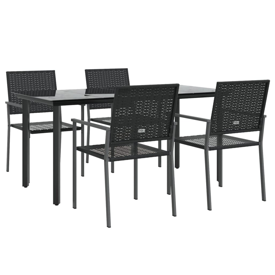 -Delige Tuinset Poly Rattan En Staal 5 160 cm tafellengte Nee