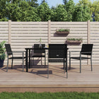 5-piece Poly Rattan and Steel Garden Dining Set