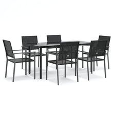 7-delige Tuinset poly rattan en staal