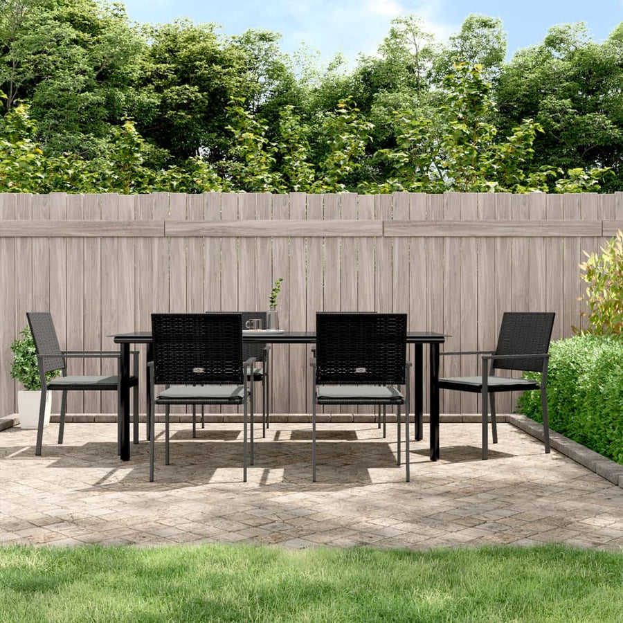 7-Delige Tuinset Met Kussens Poly Rattan En Staal 6 200 cm tafellengte Ja