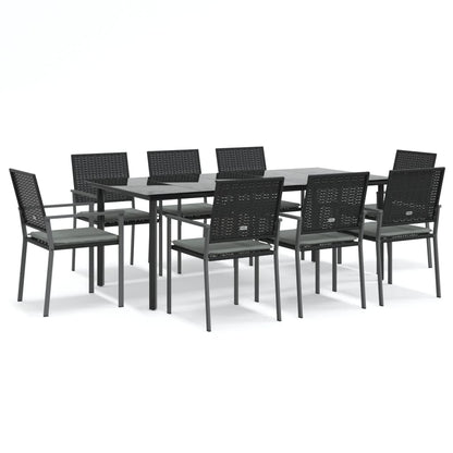 9-Delige Tuinset Met Kussens Poly Rattan En Staal 8 200 cm tafellengte Ja