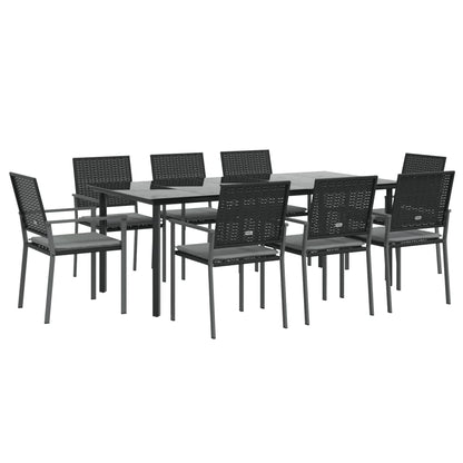 9-Delige Tuinset Met Kussens Poly Rattan En Staal 8 200 cm tafellengte Ja