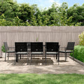 9-delige Tuinset met kussens poly rattan en staal