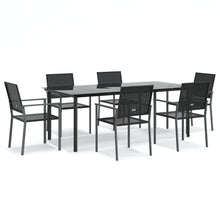 7-delige Tuinset poly rattan en staal