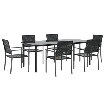 7-delige Tuinset poly rattan en staal