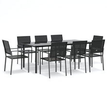 9-delige Tuinset poly rattan en staal