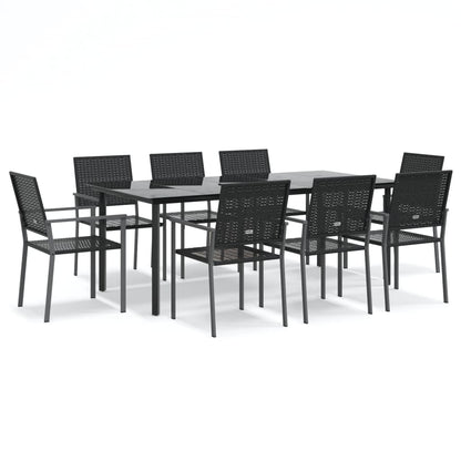 9-delige Tuinset poly rattan en staal
