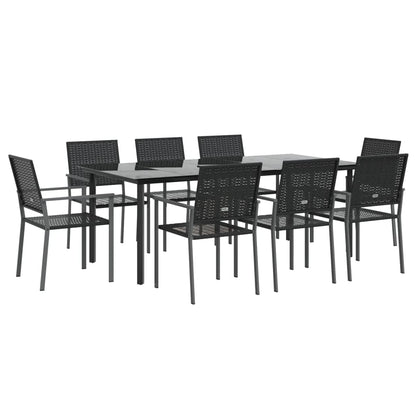 9-delige Tuinset poly rattan en staal