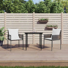 -Delige Tuinset Met Kussens Poly Rattan En Staal 3 80 cm tafellengte Bruin