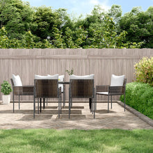 -Delige Tuinset Met Kussens Poly Rattan En Staal 7 140 cm tafellengte Bruin