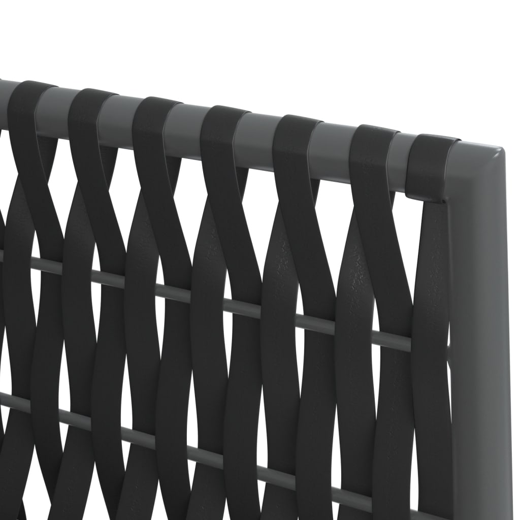 -Delige Tuinset Met Kussens Poly Rattan En Staal 7 140 cm tafellengte Zwart