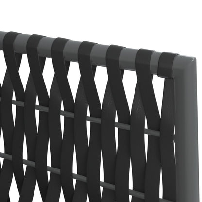 -Delige Tuinset Met Kussens Poly Rattan En Staal 7 140 cm tafellengte Zwart