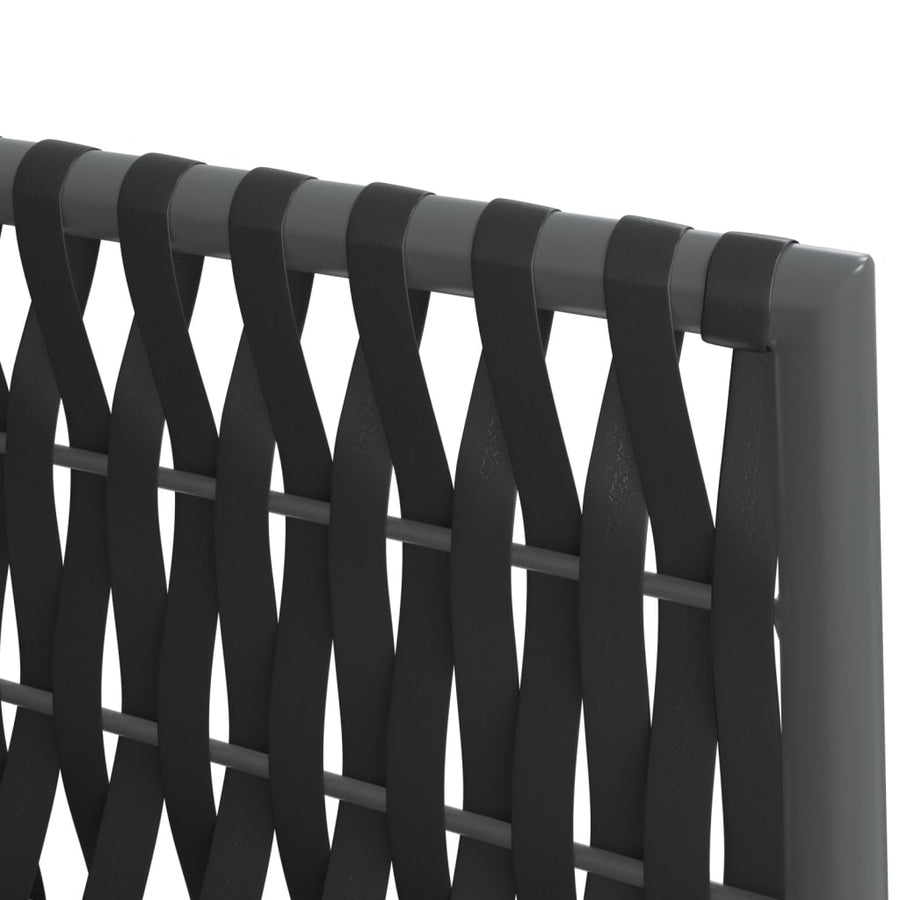 -Delige Tuinset Met Kussens Poly Rattan En Staal 7 140 cm tafellengte Zwart