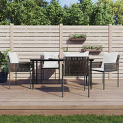 Tuinset 5-delig poly rattan staal