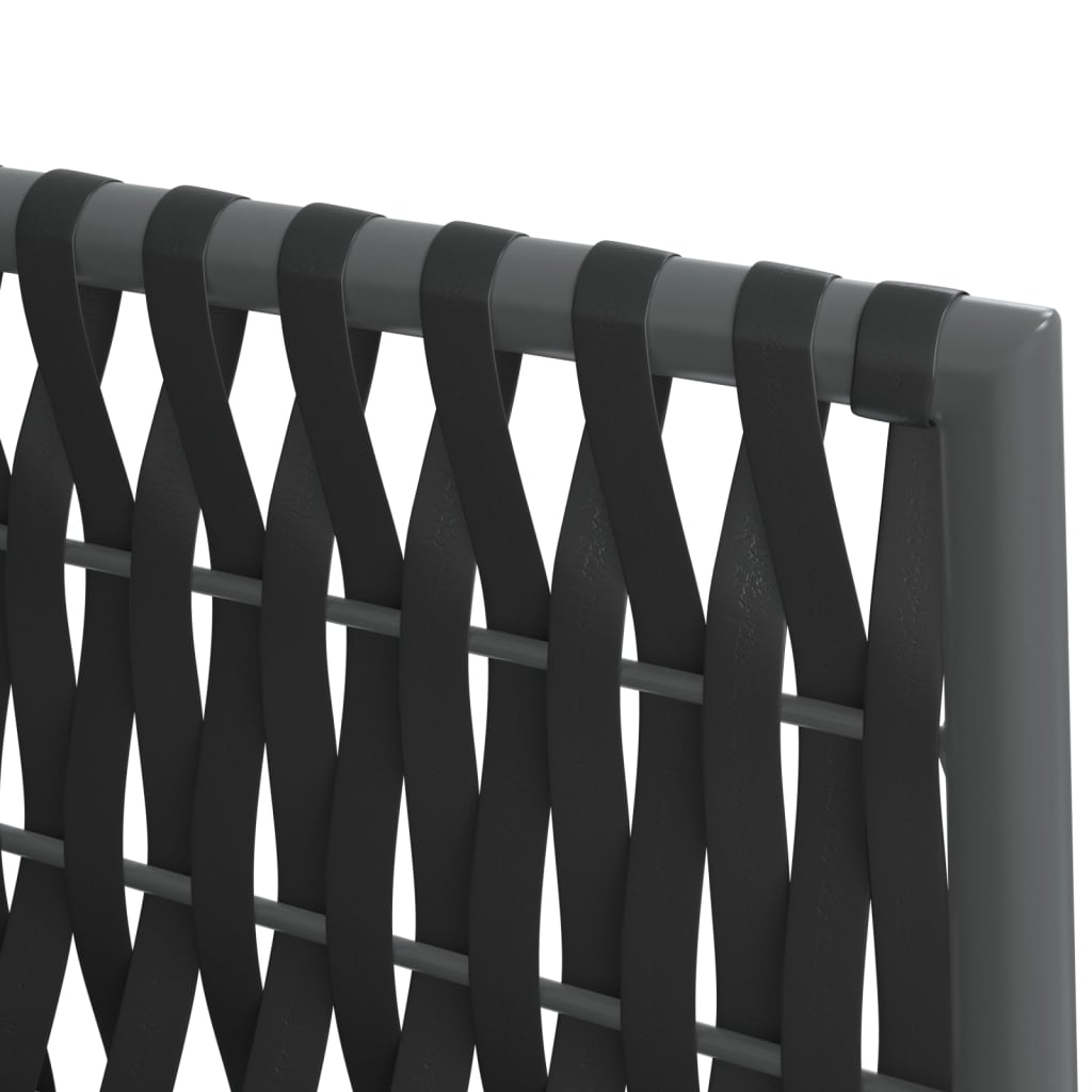 -Delige Tuinset Met Kussens Poly Rattan En Staal 7 160 cm tafellengte Zwart