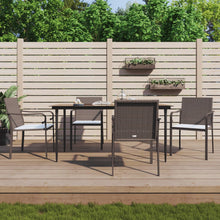 Tuinstoelen Met Kussens 56X59X8 Cm Poly Rattan 4 Bruin