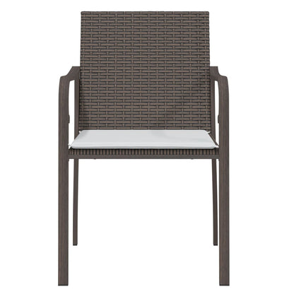 Tuinstoelen Met Kussens 5X59X84 Cm Poly Rattan 6 Bruin
