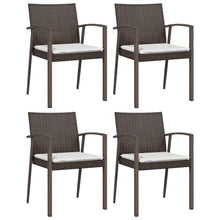 Tuinstoelen Met Kussens 56,5X57X83 Cm Poly Rattan 4 Bruin
