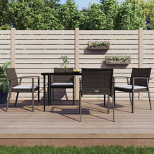 Tuinstoelen Met Kussens 56,5X57X83 Cm Poly Rattan 4 Bruin