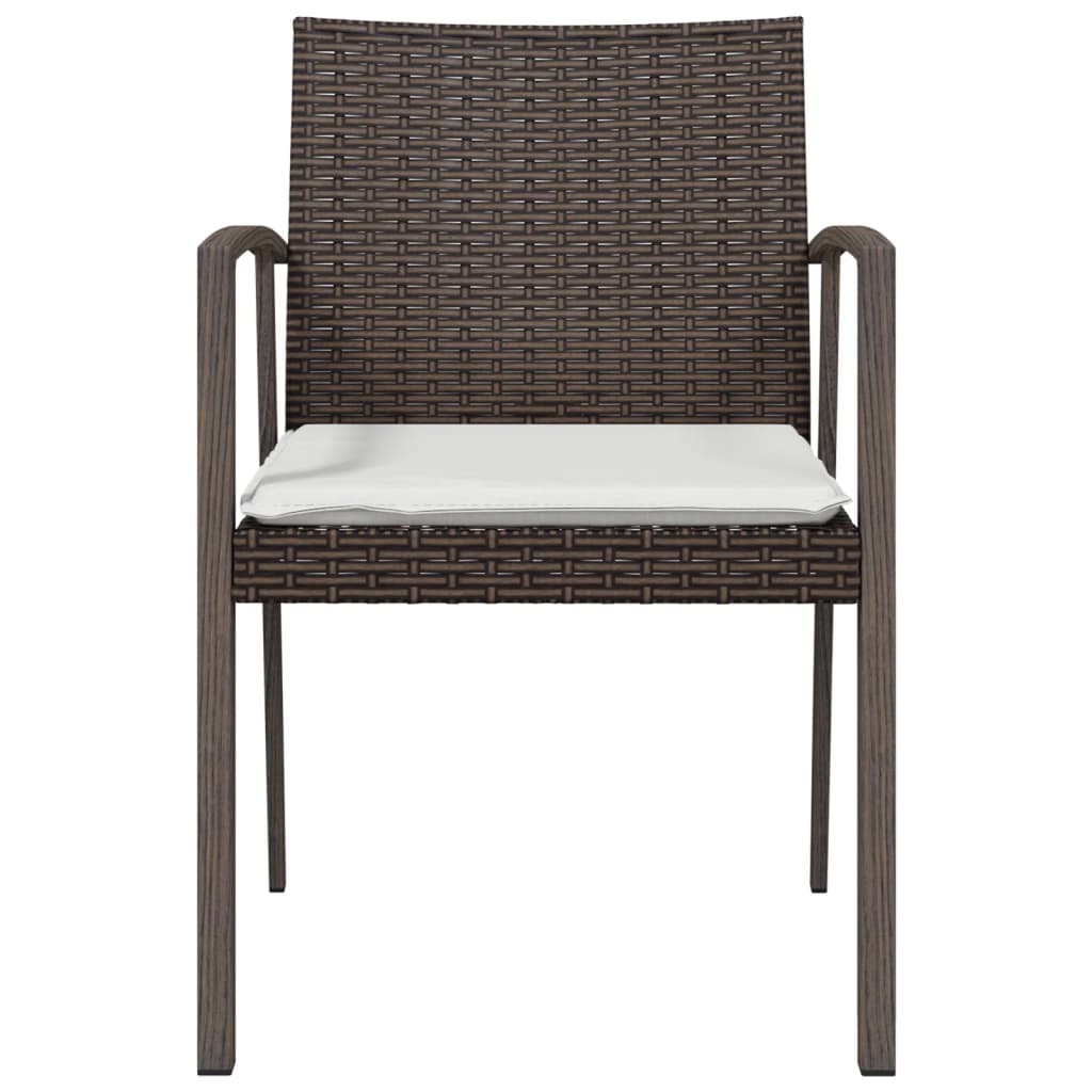 Tuinstoelen Met Kussens 5,5X57X83 Cm Poly Rattan 6 Bruin