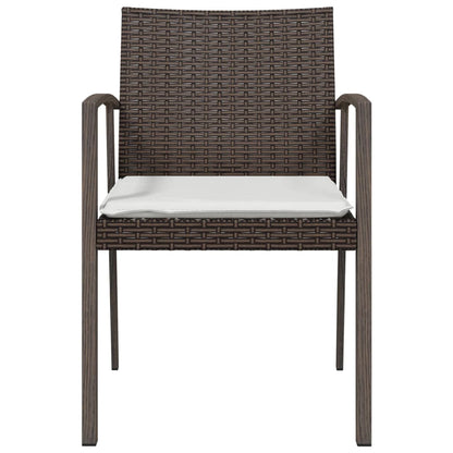 Tuinstoelen Met Kussens 5,5X57X83 Cm Poly Rattan 6 Bruin