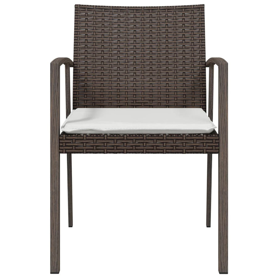 Tuinstoelen Met Kussens 5,5X57X83 Cm Poly Rattan 6 Bruin
