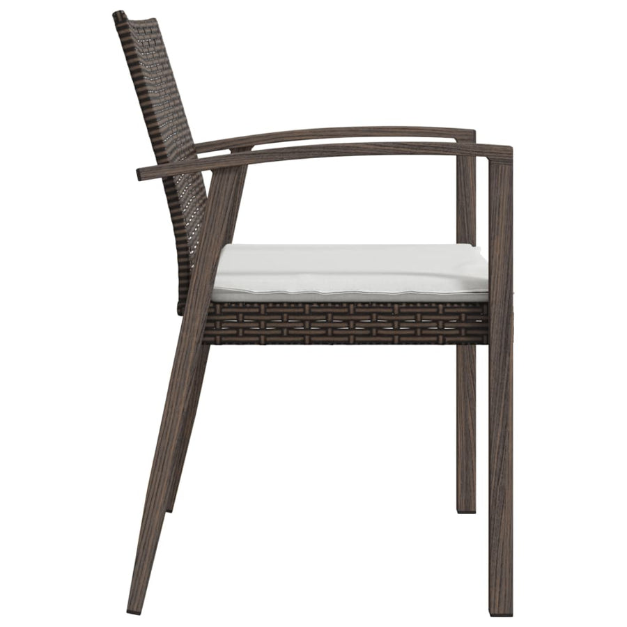 Tuinstoelen Met Kussens 5,5X57X83 Cm Poly Rattan 6 Bruin