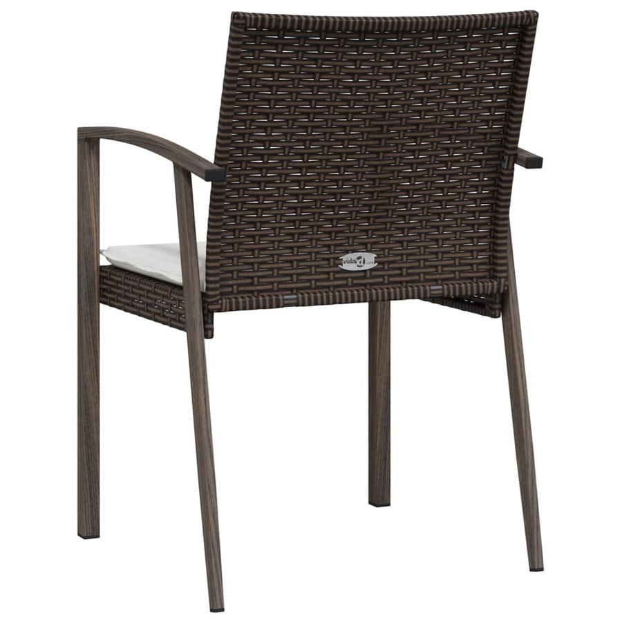 Tuinstoelen Met Kussens 5,5X57X83 Cm Poly Rattan 6 Bruin