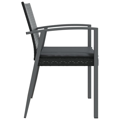Tuinstoelen Met Kussens 56,5X57X83 Cm Poly Rattan 4 Zwart
