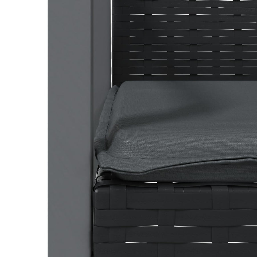 Tuinstoelen Met Kussens 56,5X57X83 Cm Poly Rattan 4 Zwart