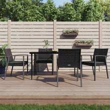 Tuinstoelen Met Kussens 56,5X57X83 Cm Poly Rattan 4 Zwart