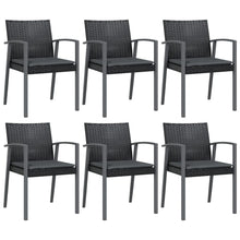 Tuinstoelen Met Kussens 56,5X57X83 Cm Poly Rattan Zwart