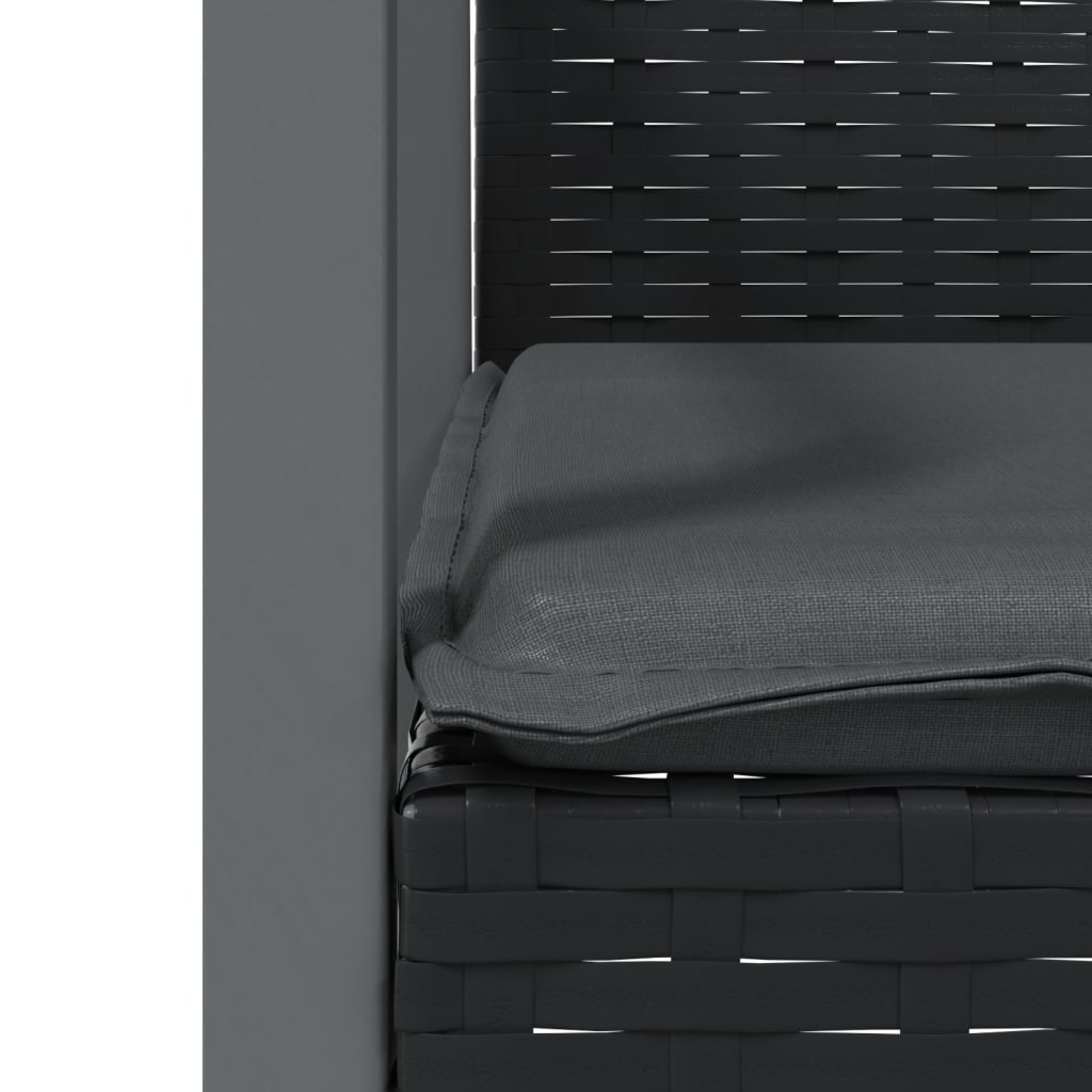 Tuinstoelen Met Kussens 56,5X57X83 Cm Poly Rattan Zwart