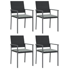 Tuinstoelen Met Kussens 5X62,5X89 Cm Poly Rattan Zwart 4 Ja
