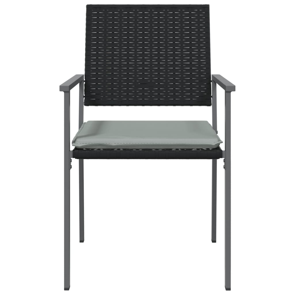 Tuinstoelen Met Kussens 5X62,5X89 Cm Poly Rattan Zwart 4 Ja