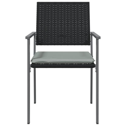 Tuinstoelen Met Kussens 5X62,5X89 Cm Poly Rattan Zwart 4 Ja