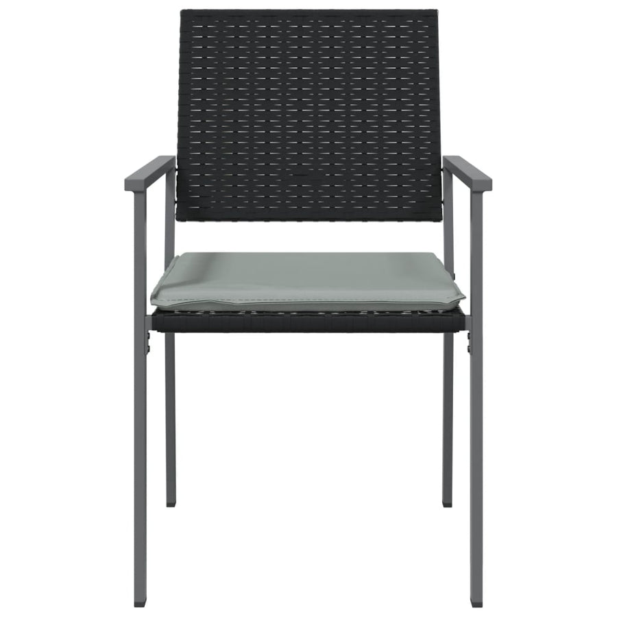 Tuinstoelen Met Kussens 5X62,5X89 Cm Poly Rattan Zwart 4 Ja