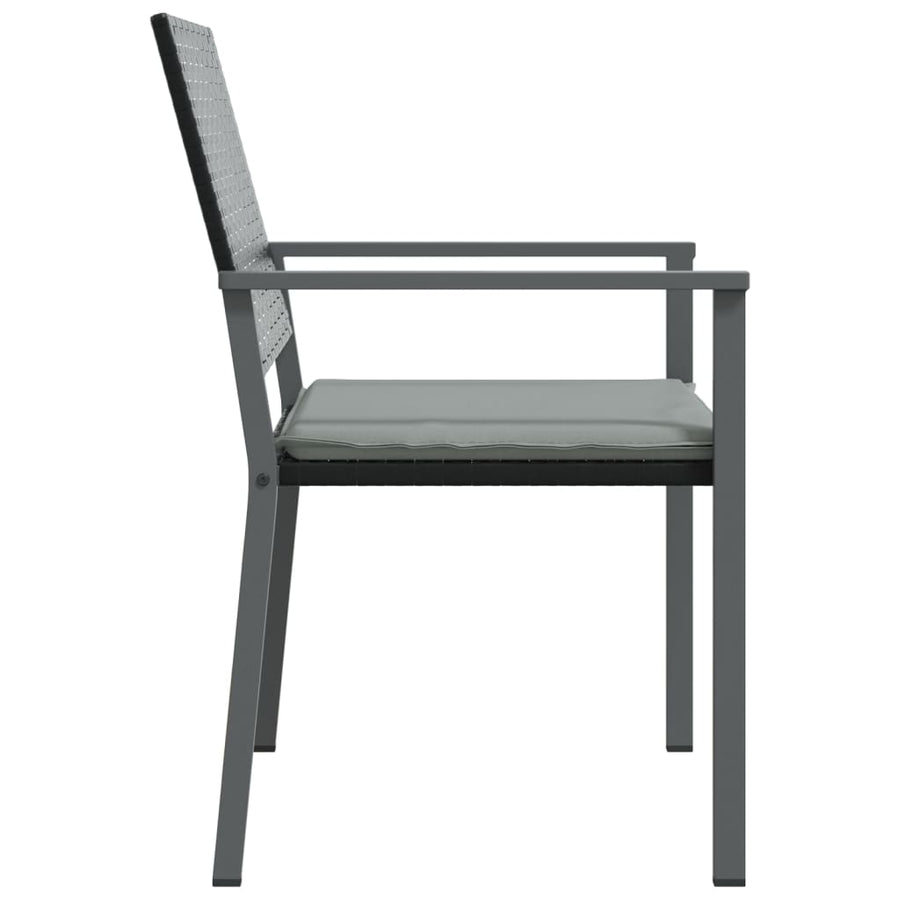 Tuinstoelen Met Kussens 5X62,5X89 Cm Poly Rattan Zwart 4 Ja