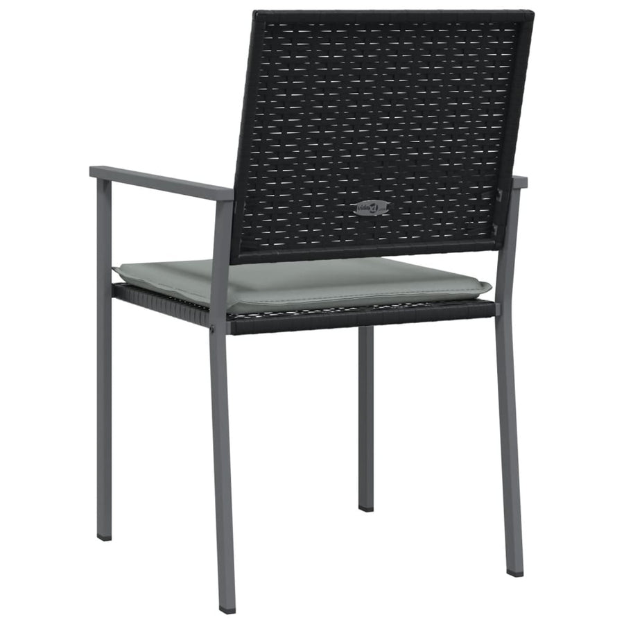 Tuinstoelen Met Kussens 5X62,5X89 Cm Poly Rattan Zwart 4 Ja