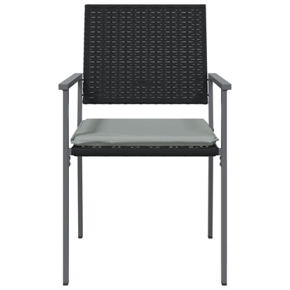 Tuinstoelen Met Kussens 54X2,5X89 Cm Poly Rattan Zwart 6 Ja
