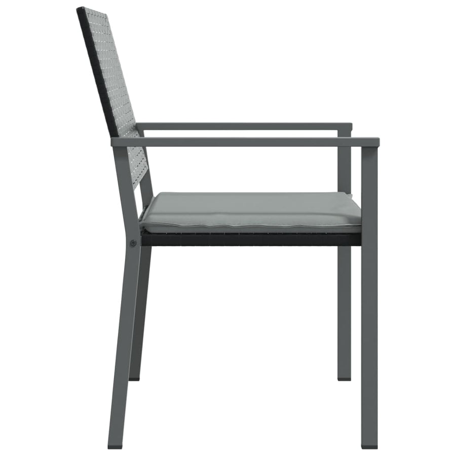 Tuinstoelen Met Kussens 54X2,5X89 Cm Poly Rattan Zwart 6 Ja