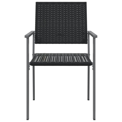 Tuinstoelen 5X62,5X89 Cm Poly Rattan Zwart 4 Nee