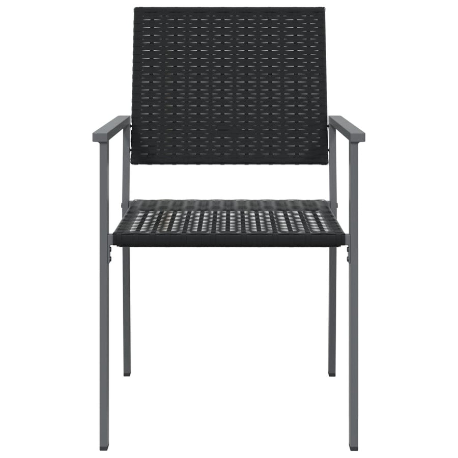 Tuinstoelen 6 st 54x62,5x89 cm poly rattan zwart