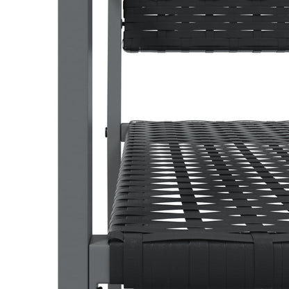 Tuinstoelen 6 st 54x62,5x89 cm poly rattan zwart