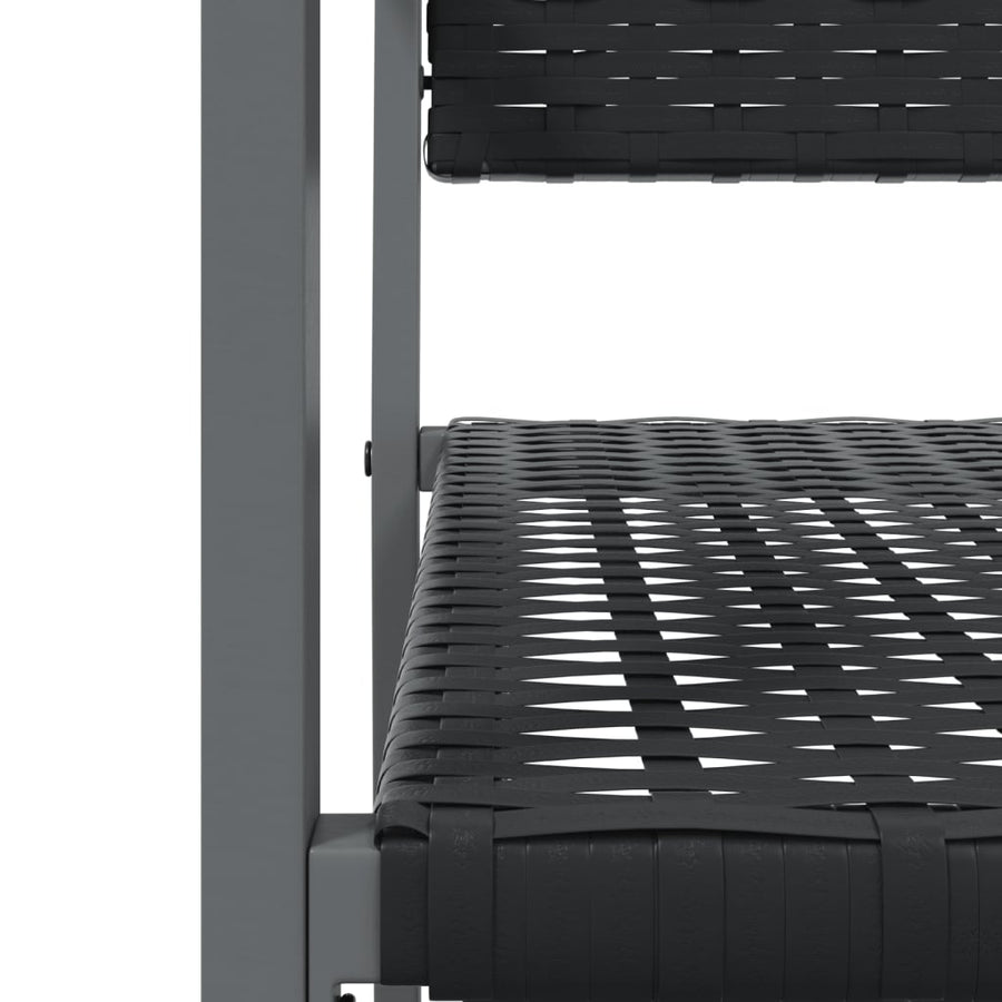 Tuinstoelen 6 st 54x62,5x89 cm poly rattan zwart