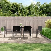 Tuinstoelen 6 st 54x62,5x89 cm poly rattan zwart